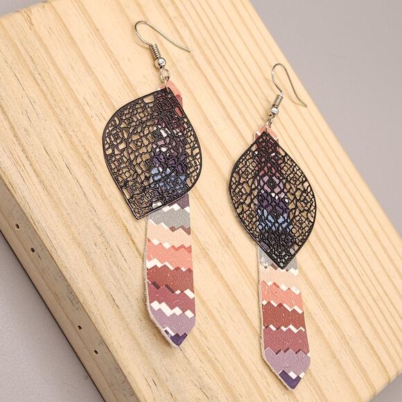 Rainbow Drop Delicate Charm Earring - Picture 2 of 3